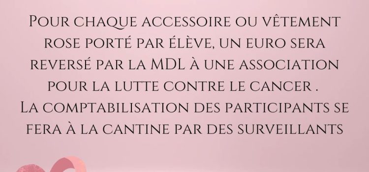 Octobre rose jeudi 13 octobre