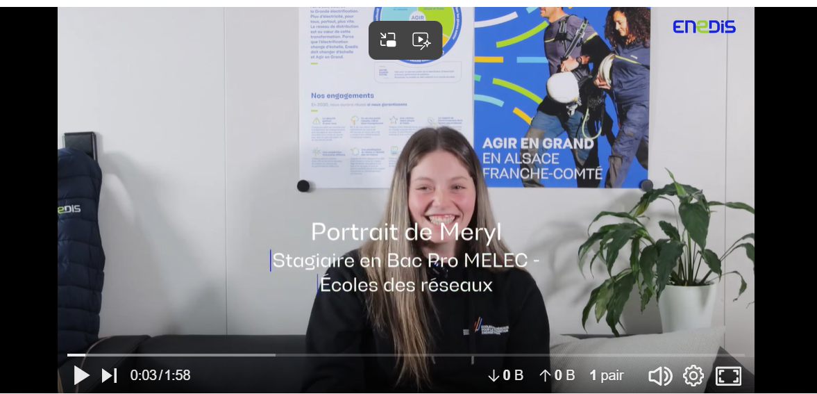Interview de Mery TMELEC, en stage chez ENEDIS